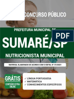 Apostila Prefeitura de Sumar - SP em PDF - Nutricionista Municipal 2021