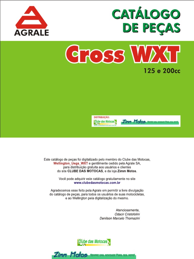 Catálogo de Peças Agrale WXT - 125-WXT - 200 | PDF