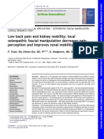 (En) Dor Lombar e Mobilidade Renal - A Manipulação Osteopática Fascial Local Diminui A Percepção Da Dor e Melhora A Mobilidade Renal