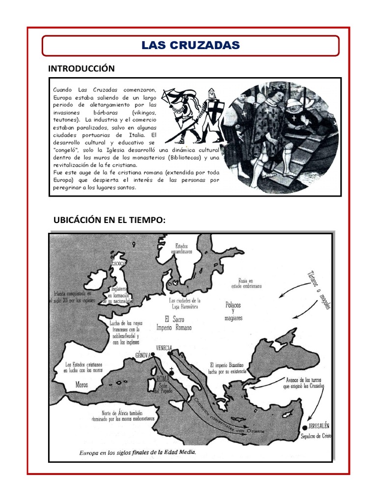 Las-Cruzadas ACTIVIDADES | PDF | Cruzadas | imperio Bizantino