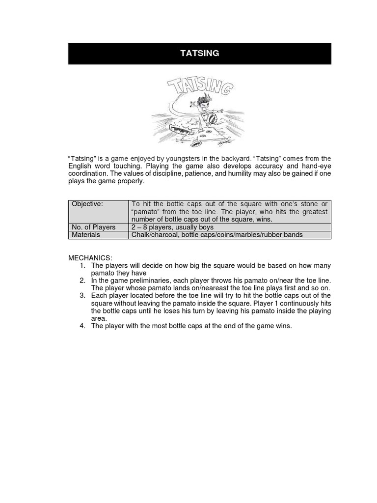 Tatsing, Jolen, Jackstone PDF Games Of Physical Skill Sports