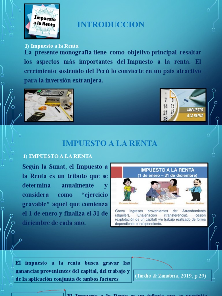 Aspectos Clave del Impuesto a la Renta | PDF | Impuestos | Impuesto ...