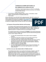 LC Waikiki Mağazacilik Hizmetleri Ticaret A.Ş.: Customer Communication Clarification Text