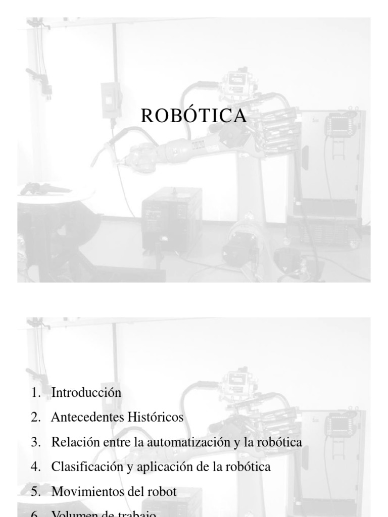 Historia y Aplicaciones de la Robótica | PDF | Robótica | Robot