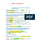 Subject-Verb Agreements