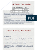 Lecture 7-8. Floating Point Numbers: FPU Data Types