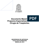 Documento Maestro Cirugía de Trasplantes