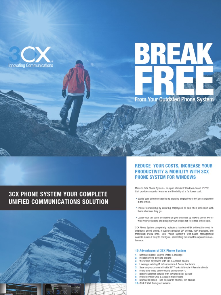 3cx Datasheet Pdf Voice Over Ip Voicemail