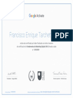 Certificado Marketing Digital Francisco Tarchetti