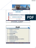 Chapitre 4 Planification de La Production 2020-2021