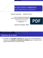 Ponencia INGENIERÍA GEOLÓGICO AMBIENTAL Control de Las Aguas Subterráneas en La Construcción