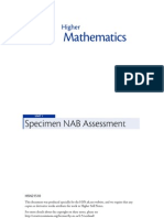 Mathematics: Specimen NAB Assessment