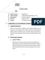 Plan de Clase Legislacion Militar HGJ