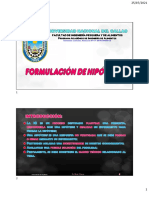 Formulación de Hipótesis