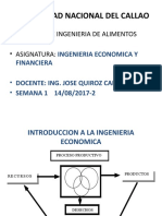 1 Ingenieria Economica y Fianciera 2017-1 Unac