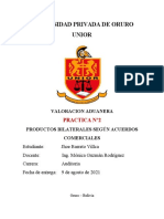 Productos Bilaterales Bolivia