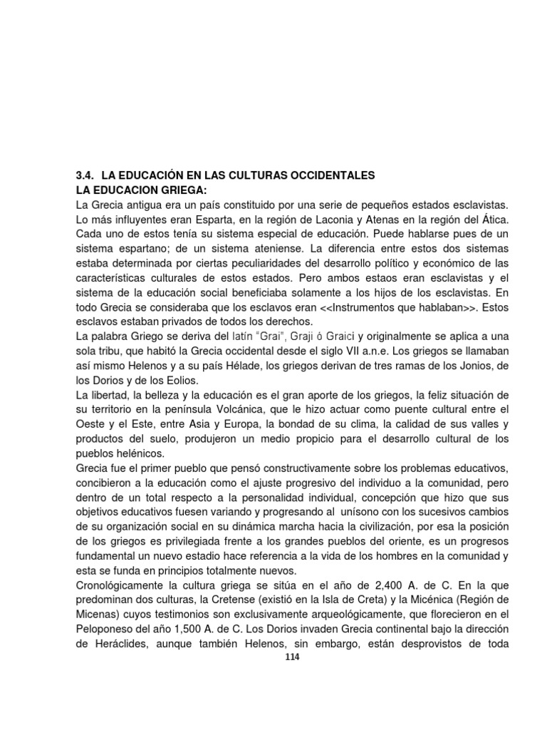 Educación en la Grecia Antigua | PDF | Antigua Grecia | Platón
