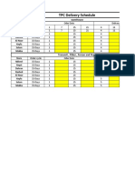 TPC Delivery Schedule
