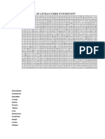 Sopa de letras sobre PowerPoint