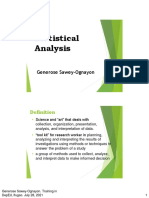 Statistical Analysis