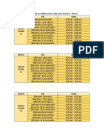 Horario de Tutorías Ciclo Ii Año 2020