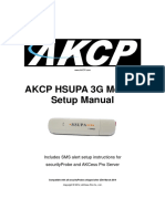 Akcp Hsupa 3G Modem Setup Manual: Includes Sms Alert Setup Instructions For Securityprobe and Akcess Pro Server