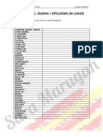 Exercicis de Barbarismes, Dubtes I Dificultats