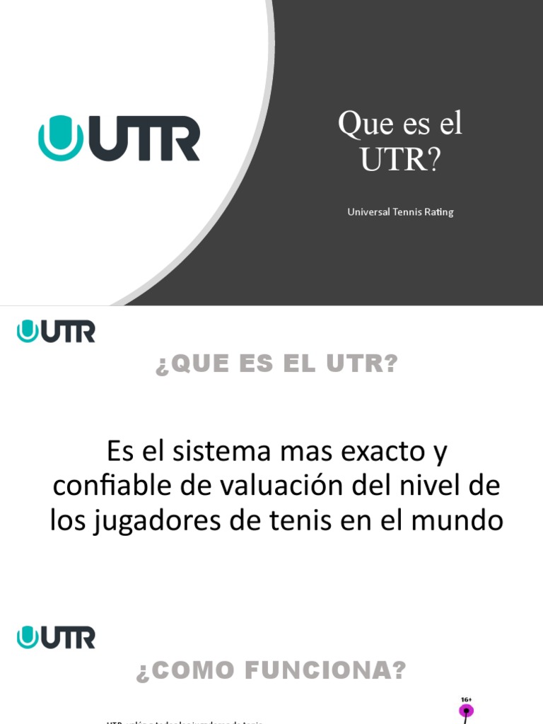 Que Es El UTR | PDF | Deportes y actividades al aire libre