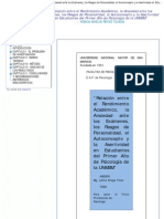 Relación Entre El Rendimiento Académico, La Ansiedad Ante Los Exámenes, Los Rasgos de Personalidad, El Autoconcepto y La Asertividad en Estudiantes Del Primer Año de Psicología de La UNMSM