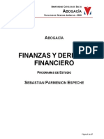 Programa de La Materia Finanzas Públicas y Derecho Financiero 2020 (Distancia)