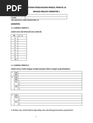 Modul Prantis 1 Asal Usul Bahasa Melayu Pdf