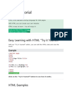 HTML Tutorial: Easy Learning With HTML "Try It Yourself"