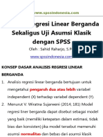 Analisis Regresi Linear Berganda-Asumsi Klasik