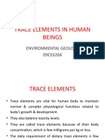 Trace Elements in Human Beings