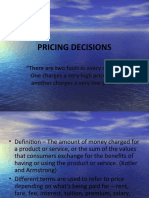 PRICING DECISIONS