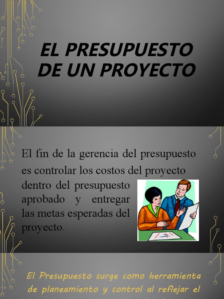 El Presupuesto de Un Proyecto | PDF | Presupuesto | Depreciación