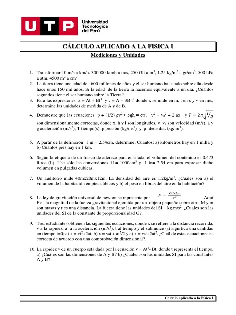 Cuantos Kilometros Hay En Una Milla S01.s1 - HT Física y Sistemas Unidades | PDF