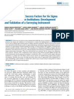 Measuring Critical Success Factors for Six Sigma in Higher Education