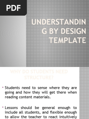 Understanding by Design