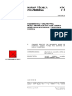 NTC 112 Mezcla Mecánica de Pastas de Cemento Hidráulico y Morteros de Consistencia Plástica