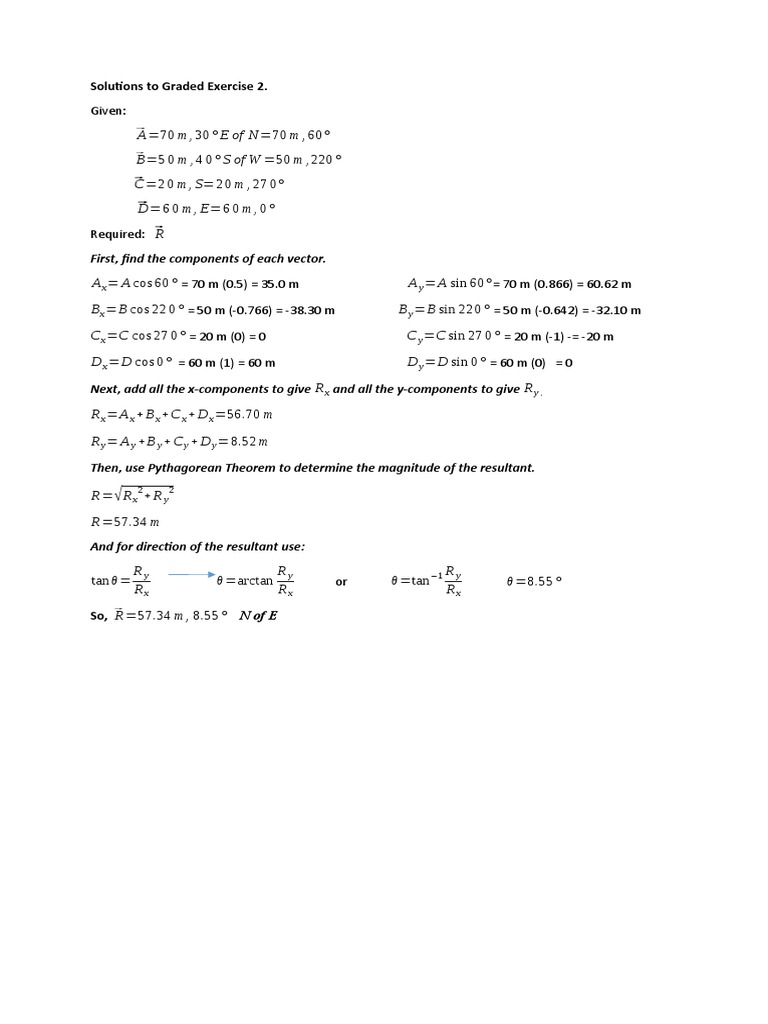 Given:: Solutions To Graded Exercise 2 | PDF