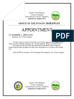 Appointment: Office of The Punong