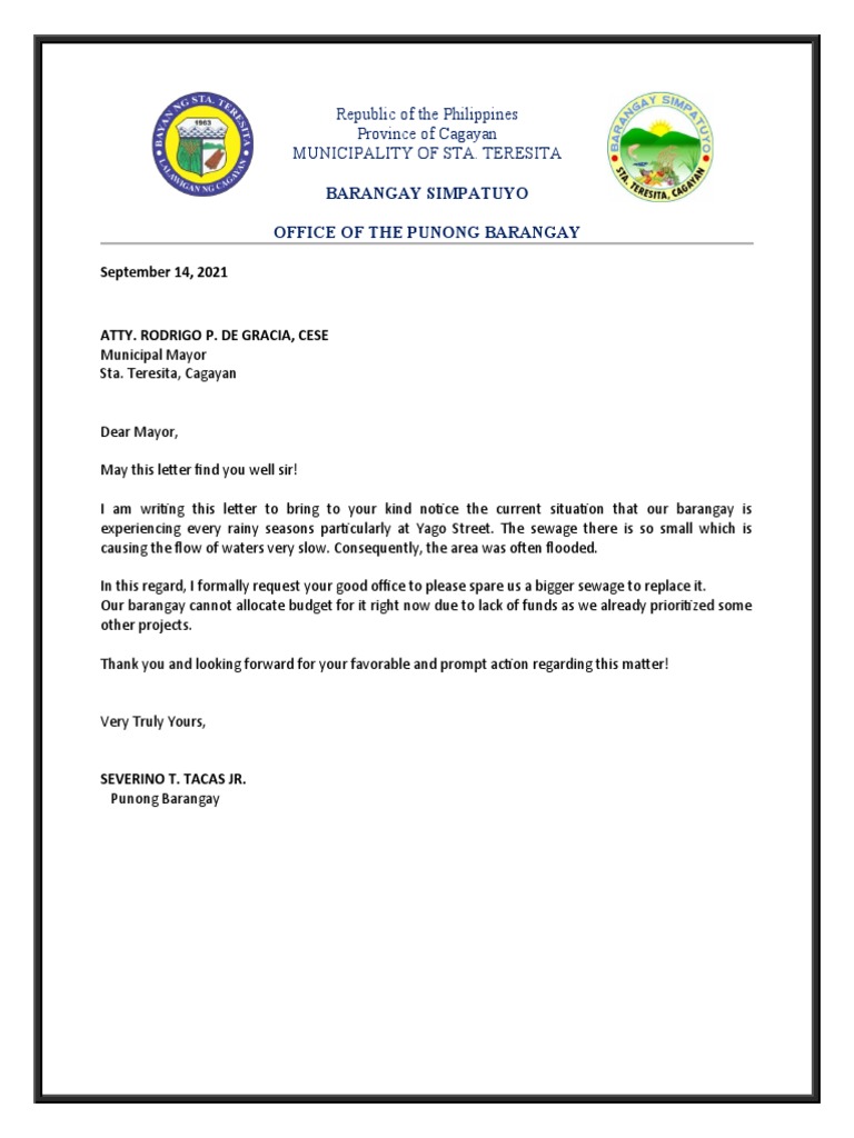Request for Sewage Improvement | PDF