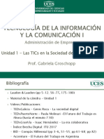 Administración de Empresas Unidad 1 - Las Tics en La Sociedad Del Conocimiento Prof. Gabriela Groschopp