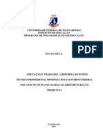 SILVA, 2011. Educação e trabalho  a reforma do ensino técnico-profissional proposta pelo governo federal nos anos 90, no plano global da reestruturação produtiva