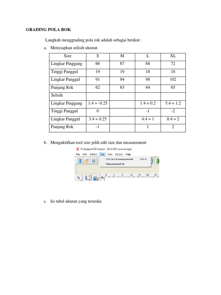 Grading Dan Marker Pola Rok | PDF