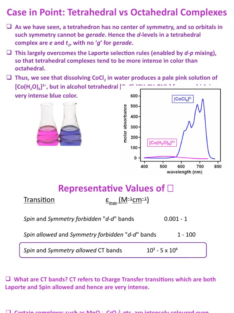 Tetrahedral vs Octahedral Complexes | PDF | Coordination Complex | Ligand