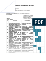 Cronograma de Actividades Dinamita