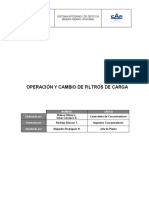 INS - Pla.008 Instructivo Operación y Cambio de Filtros de Carga