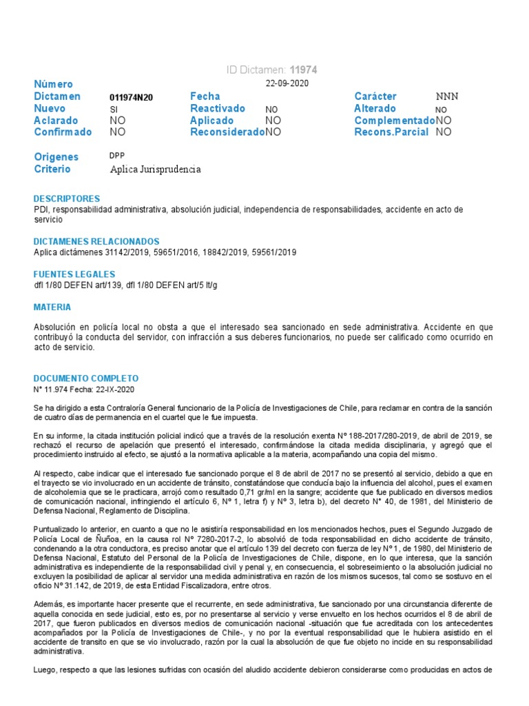 Absolución Judicial y Sanción Administrativa | PDF | Policía | Justicia